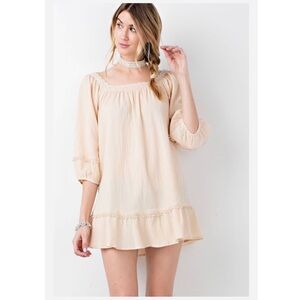 Natural Femme Peasant Top